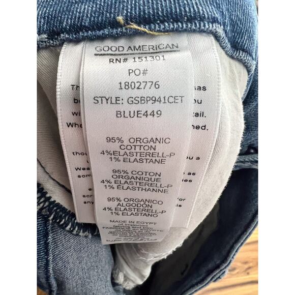 Good American Good Legs Straight Split Pockets Size 10 30 Blue 449 - Picture 8 of 8